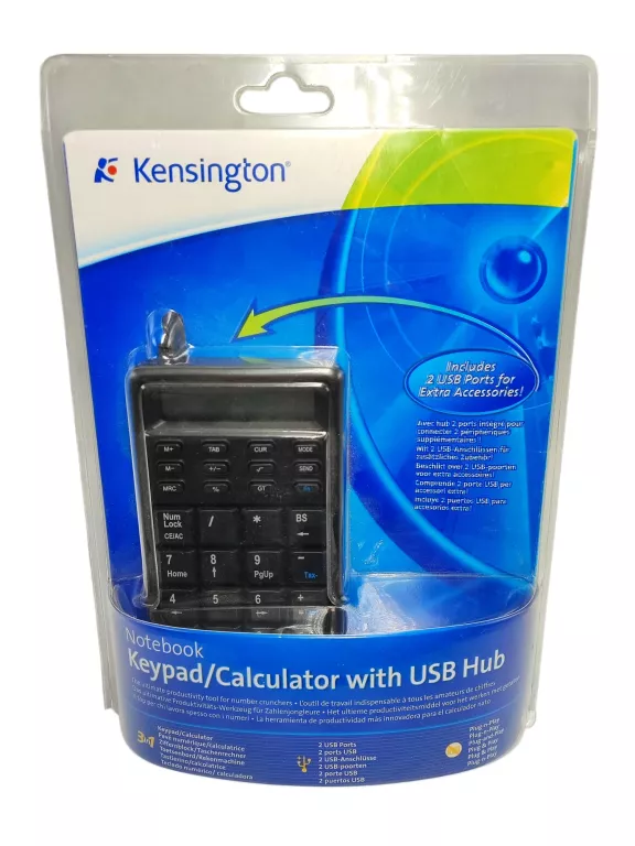 KALKULATOR KOMPUTEROWY KENSINGTON NOTEBOOK KEYPAD/CALCULATOR WITH USB HUB