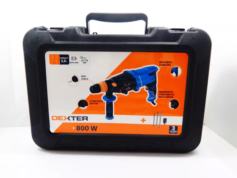 MŁOTOWIERTARKA SDS PLUS DEXTER 800W 2.9J | 800RH2-30.51