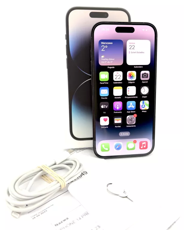 TELEFON IPHONE 14 PRO 256 GB 100% KONDYCJA BATERII