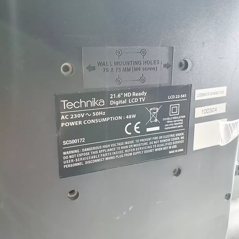 TELEWIZOR TECHNIKA LCD 21.6 CALA LCD 22-541 ODBIÓR OSOBISTY