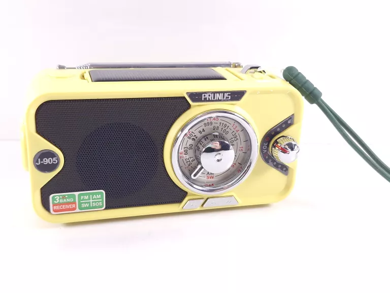 RADIO PRZENOŚNIE PRUNUS J-905 RETRO ŻÓŁTE