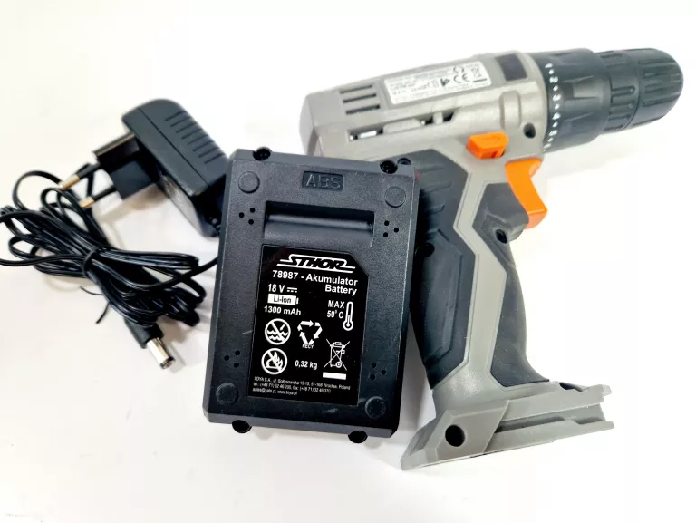 WIERTARKO-WKRĘTARKA STHOR 18V + AKUMULATOR 1,3AH + ŁADOWARKA | 2023
