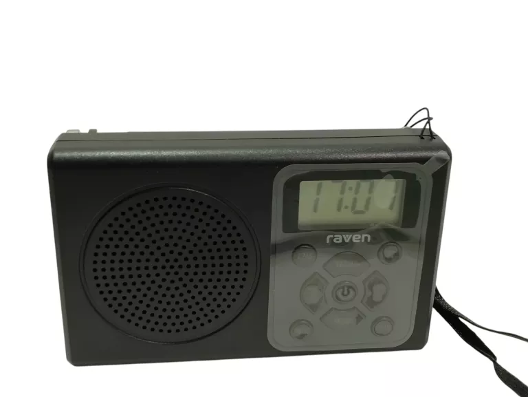 RADIOODBIORNIK PRZENOŚNY KIESZONKOWY RAVEN ERADP001 RADIO FM CZARNY