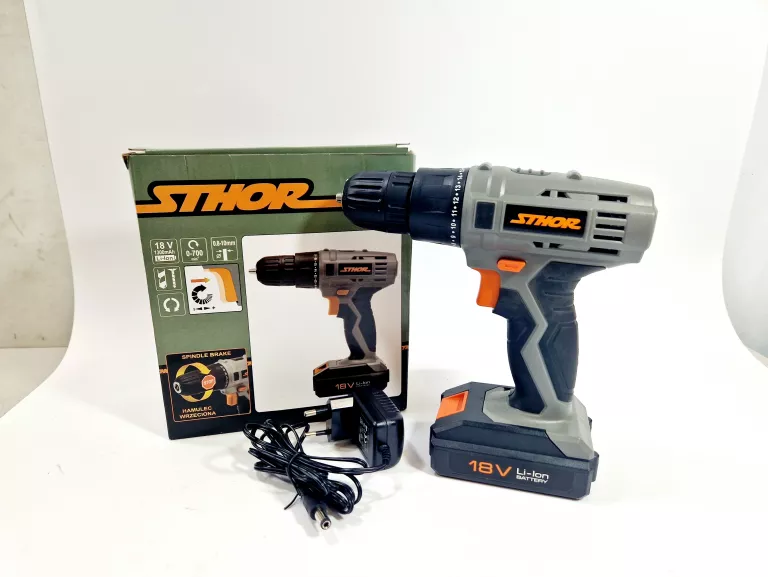 WIERTARKO-WKRĘTARKA STHOR 18V + AKUMULATOR 1,3AH + ŁADOWARKA | 2023