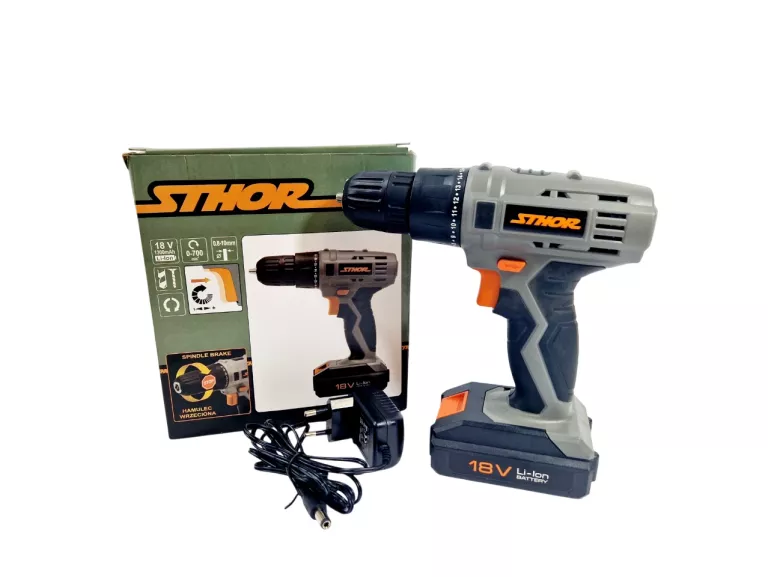 WIERTARKO-WKRĘTARKA STHOR 18V + AKUMULATOR 1,3AH + ŁADOWARKA | 2023