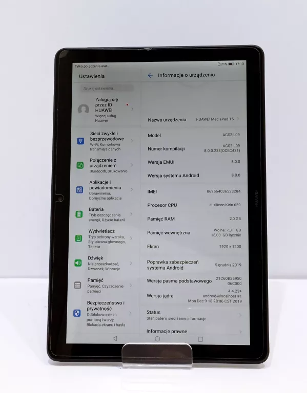 TABLET HUAWEI MEDIAPAD T5 AGS2-L09 2/16GB