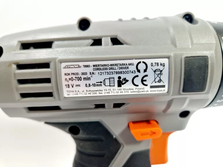 WIERTARKO-WKRĘTARKA STHOR 18V + AKUMULATOR 1,3AH + ŁADOWARKA | 2023