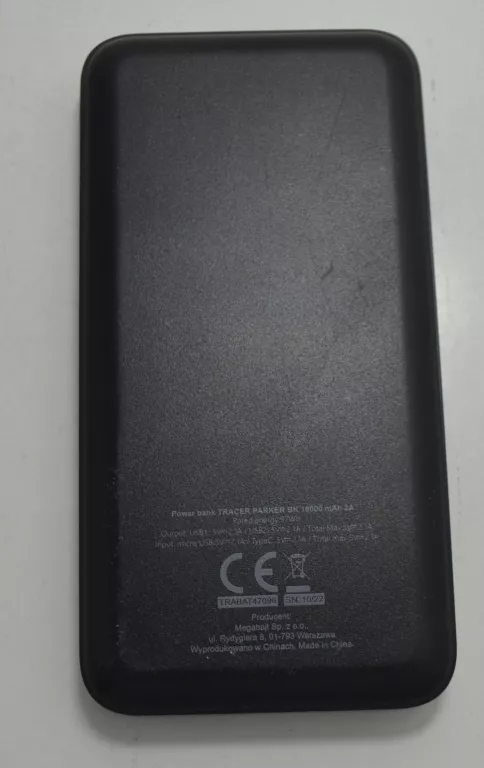 POWERBANK TRACER 10+ 10000 MAH CZARNY