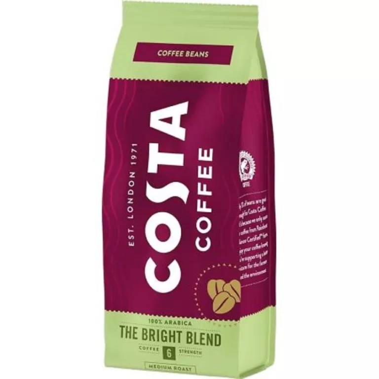 KAWA ZIARNISTA ARABICA COSTA COFFEE THE BRIGHT BLEND 100% ARABICA 200 G