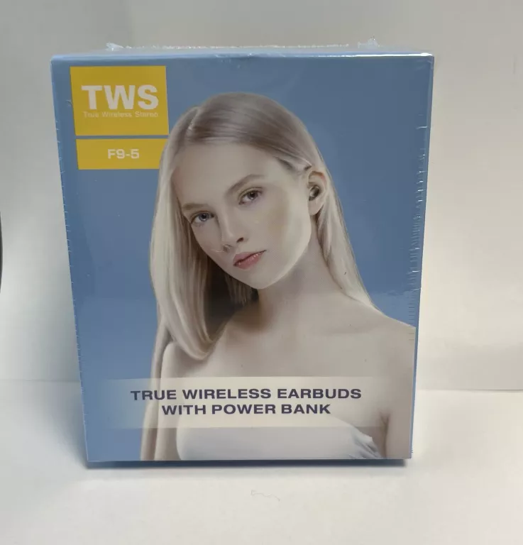 SŁUCHAWKI BEZPRZEWODOWE DOUSZNE TWS F9-5 BLUETOOTH 5,1 POWERBANK