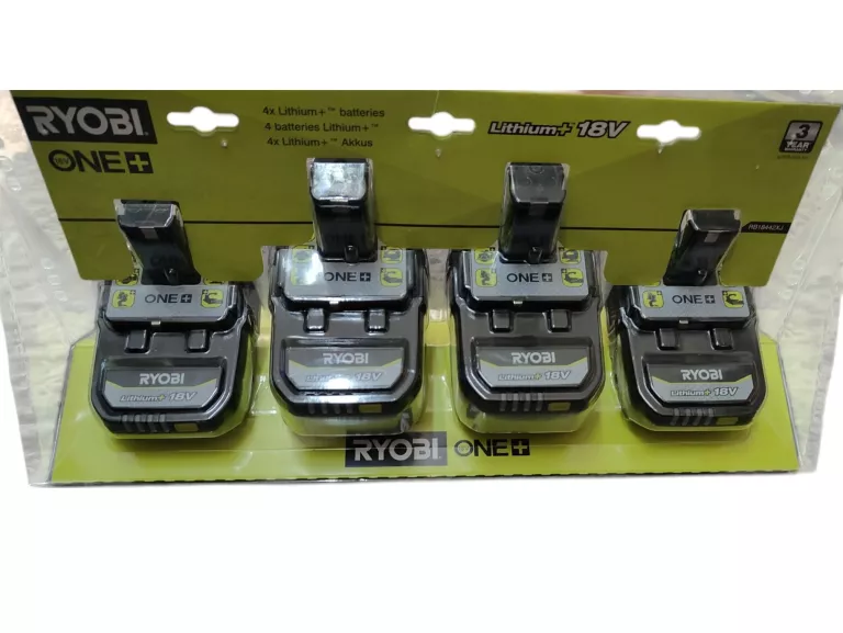 RYOBI  ONE+ RB18442XJ 4 CZĘŚCI 18 V 2X2,0 AH 2X4,0 AH