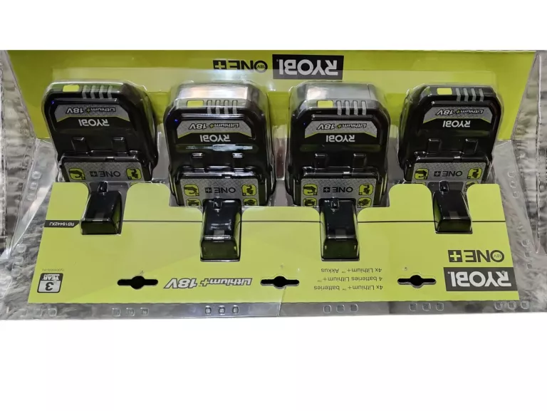 RYOBI  ONE+ RB18442XJ 4 CZĘŚCI 18 V 2X2,0 AH 2X4,0 AH