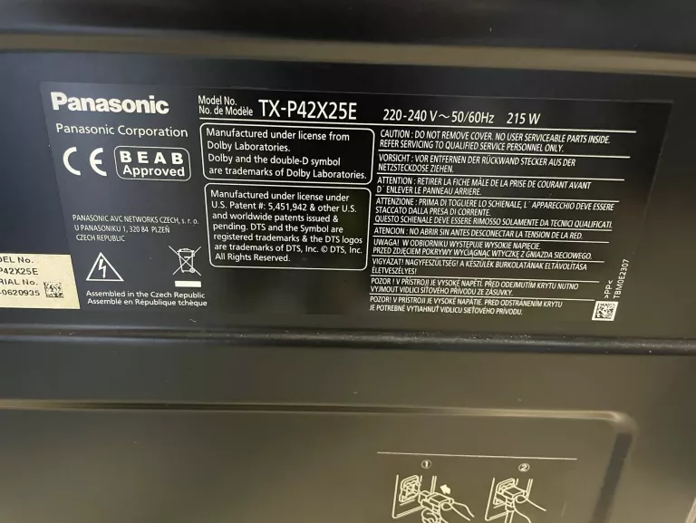 TV PANASONIC VIERA TX-P42S20E Z PILOTEM