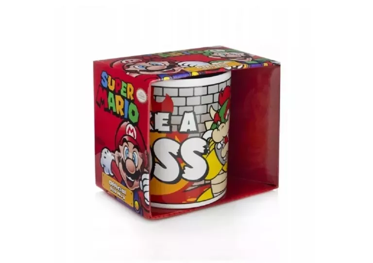 KUBEK Z NADRUKIEM SUPER MARIO KUBEK DLA DZIECI LIKE A BOSS 315 ML