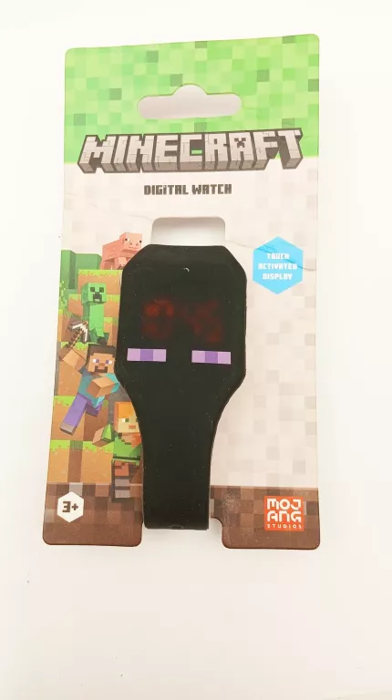 MINECRAFT WATC20 SILIKONOWY ZEGAREK CYFROWY MINECRAFT-POSTACIE CZARNY