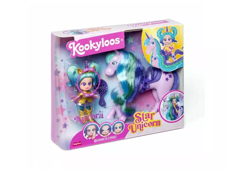 MAGIC BOX - KOOKYLOOS - STAR UNICORN – JEDNOROŻEC Z LALKĄ AURORA