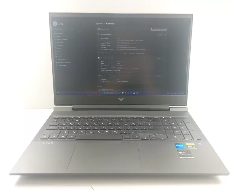 LAPTOP HP VICTUS 16-D0242NW I5 11GEN /16GB /512SSD /WIN11 /RTX3050 TI