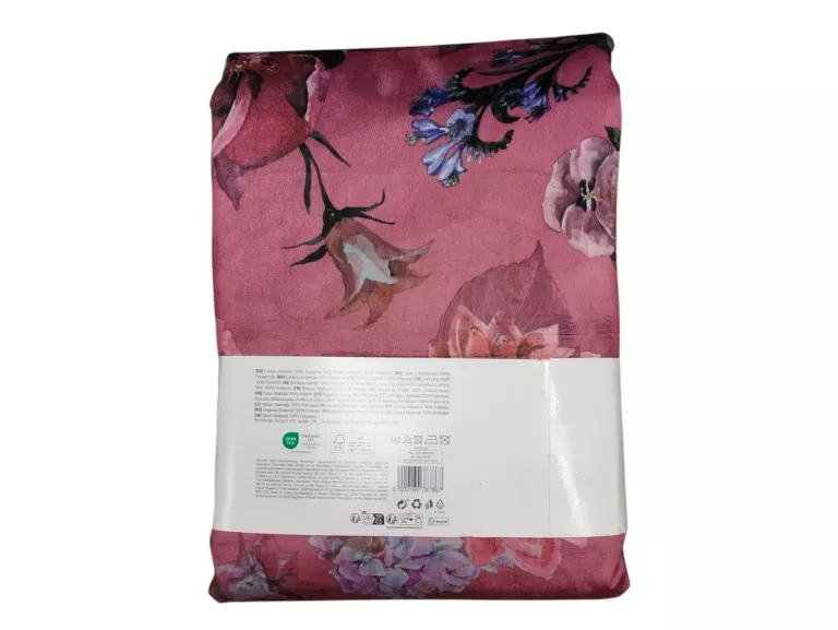 ZASŁONY NA KÓŁKACH PEPCO WELUR W KWIATY 135CM X 260CM
