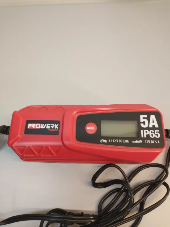 PROSTOWNIK MIKROPROCESOROWY ŁADOWARKA DO AKUMULATORÓW 4A LCD IP65 PROWERK