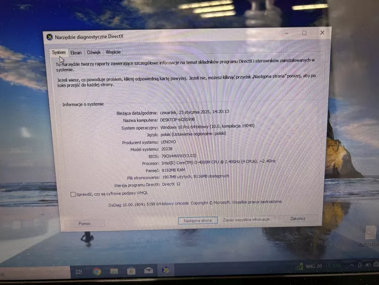 LAPTOP IBM, LENOVO G510 15,6 " INTEL CORE I3 8 GB / 512 SSD GB CZARNY