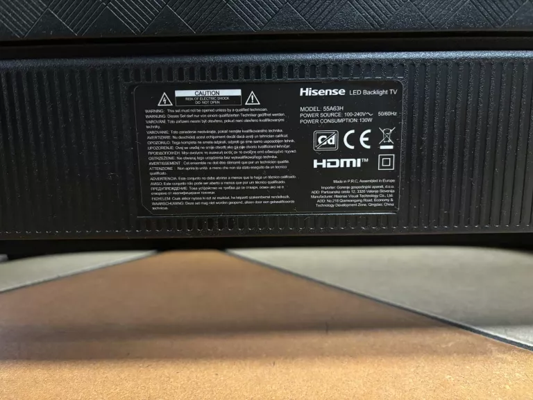 TELEWIZOR HISENSE 55A63H 55'' LED 4K