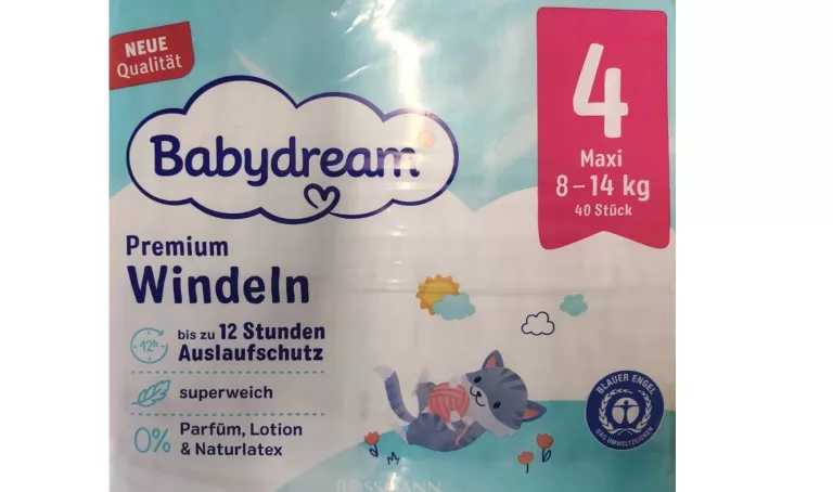PIELUCHY PIELUSZKI BABYDREAM PREMIUM 4 / 8 - 14 KG / 40 SZT.