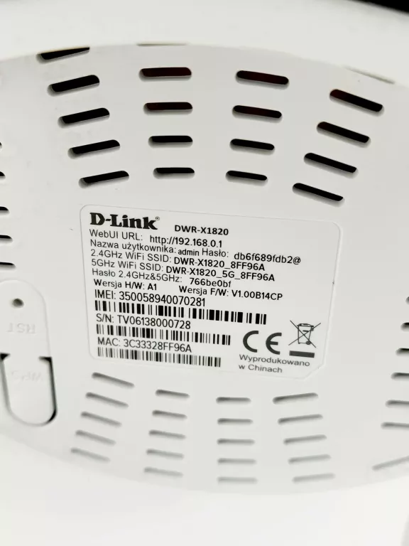 ROUTER D-LINK DWR-X1820 5G