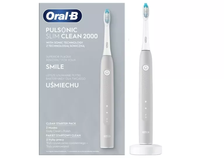 SZCZOTECZKA SONICZNA BRAUN ORAL-B PULSONIC SLIM CLEAN 2000 AKUMULATOROWA