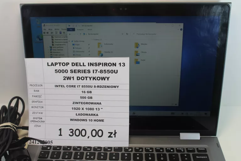 LAPTOP DELL INSPIRON 13 5000 SERIES I7-8550U 2W1 DOTYK