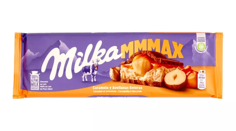 MILKA MMMAX CZEKOLADA 300G TOFFE Z ORZECHAMI