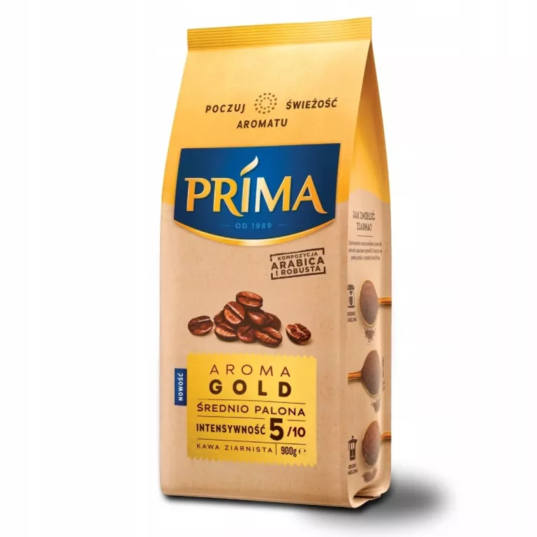 ORYGINALNA KAWA ZIARNISTA PRIMA AROMA GOLD 900G.