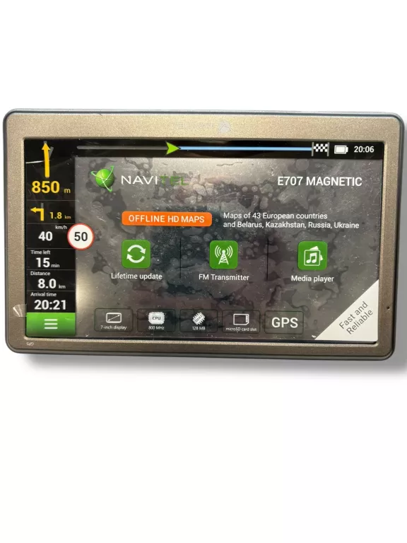 NAWIGACJA SAMOCHODOWA NAVITEL E707 MAGNETIC 7 CALI DOŻYWOTNIE MAPY