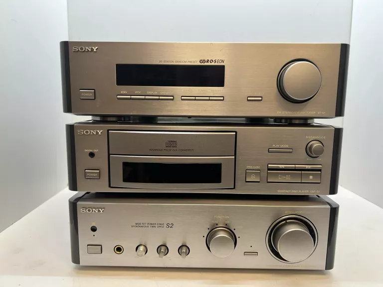 AMPLITYNER SONY TA-S2 Z ODTWARZACZEM SONY CDP-S1 I TUNEREM SONY ST-S1