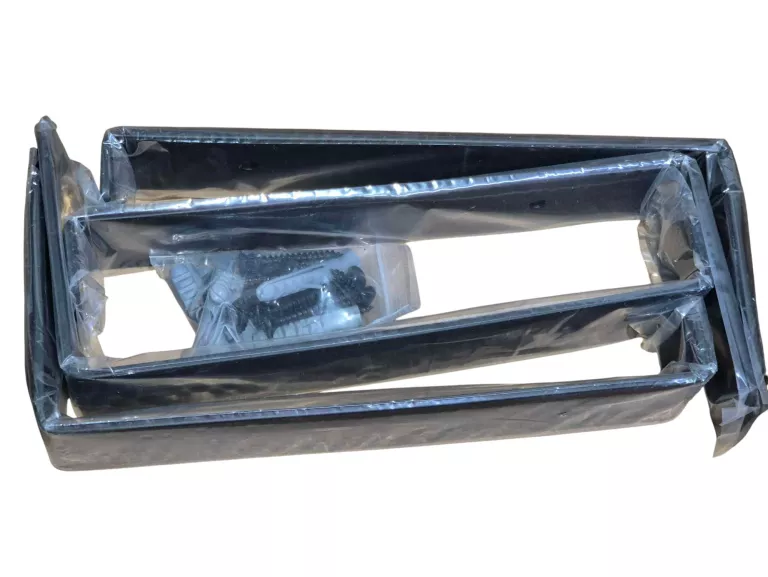 WSPORNIKI REGAŁOWE, CZARNE, W KSZTAŁCIE LITERY L, METAL 4SZT 23CM