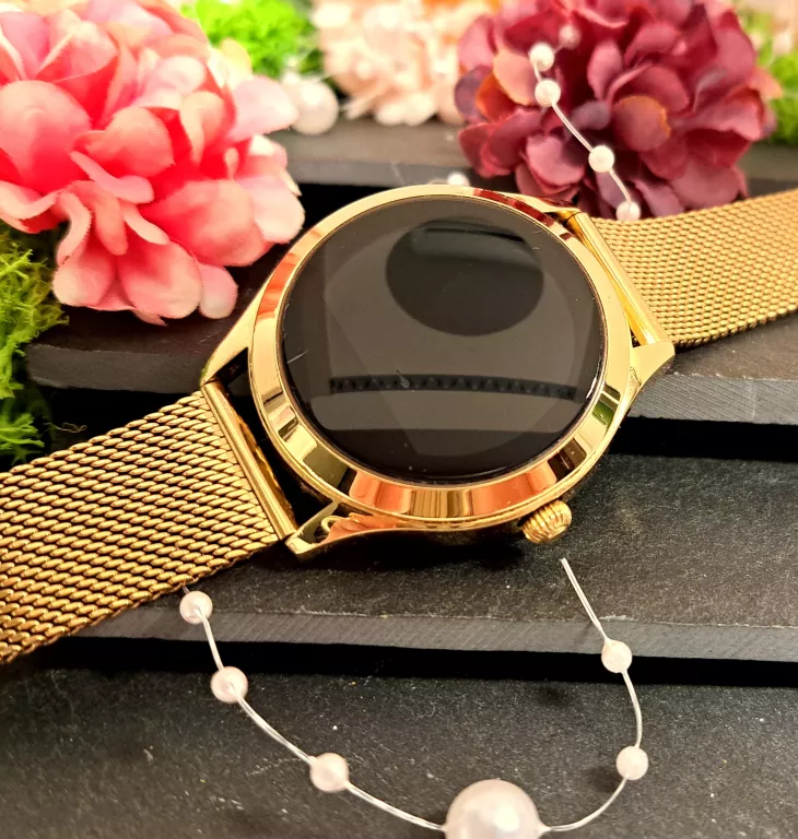 ZEGAREK SMART WACH RUBICON ZŁOTY KOMPLET