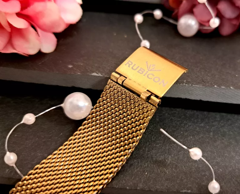ZEGAREK SMART WACH RUBICON ZŁOTY KOMPLET