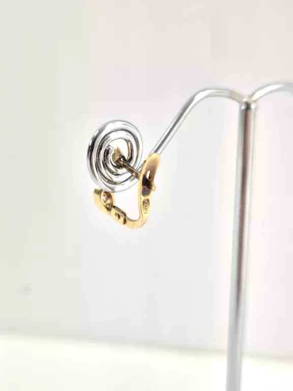 ZŁOTE KOLCZYKI Z DIAMENTAMI 0,15CT 750 1,84G