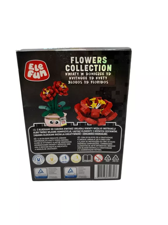 KLOCKI ELEFUN FLOWERS MICRO KLOCKI KWIATY W DONICZCE 3D 430 ELEMENTÓW