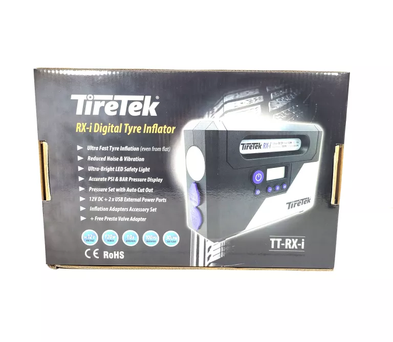 TIRETEK RX-I 12V KOMPRESOR SAMOCHODOWY POMPKA DO OPON