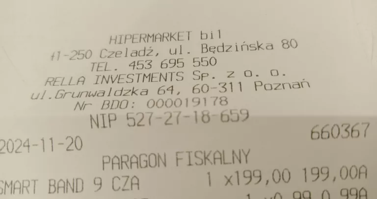 SMART OPASKA XIAOMI MI SMART BAND 9 BLACK PARAGON 20.11,24