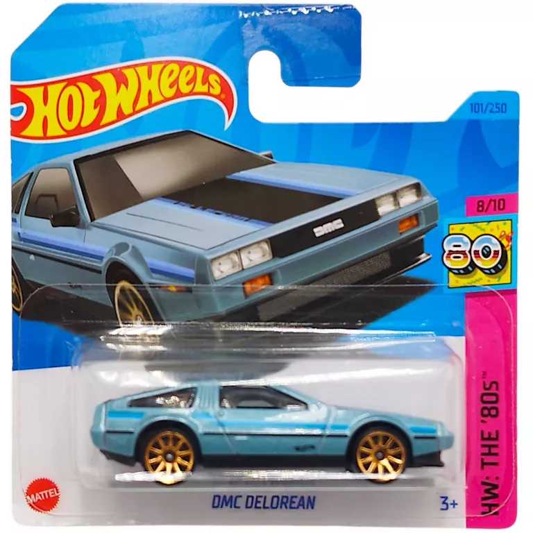 HOT WHEELS DMC DELOREAN NIEBIESKI HW THE 80S 8/10 101/250