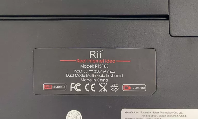 KLAWIATURA BEZPRZEWODOWA RII K18S Z PUDEŁKIEM