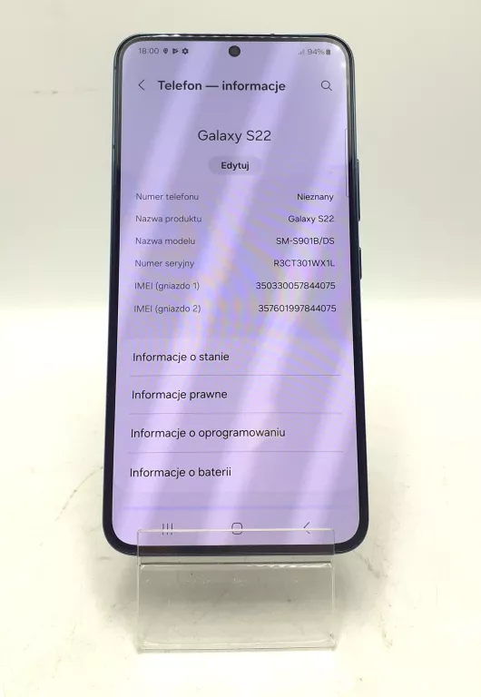 TELEFON SAMSUNG GALAXY S22 8/128GB ZIELONY