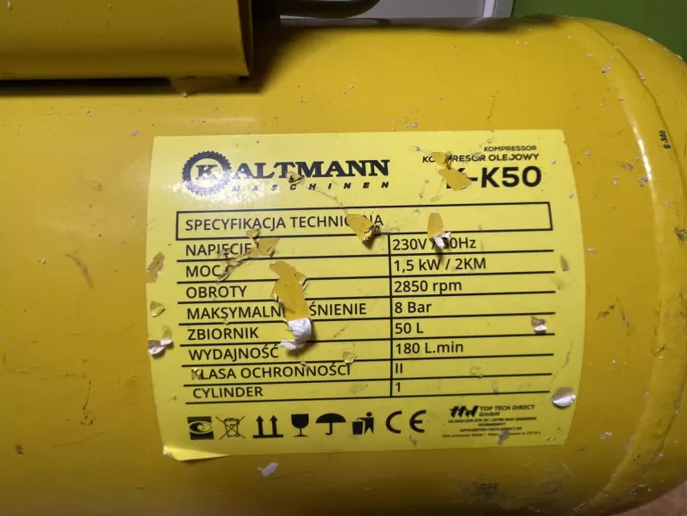 KOMPRESOR OLEJOWY KALTMANN K-K50 50L 1500W