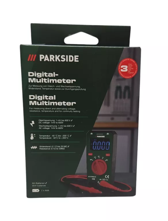 UNIWERSALNY MIERNIK CYFROWY PARKSIDE DIGITAL-MULTIMETER