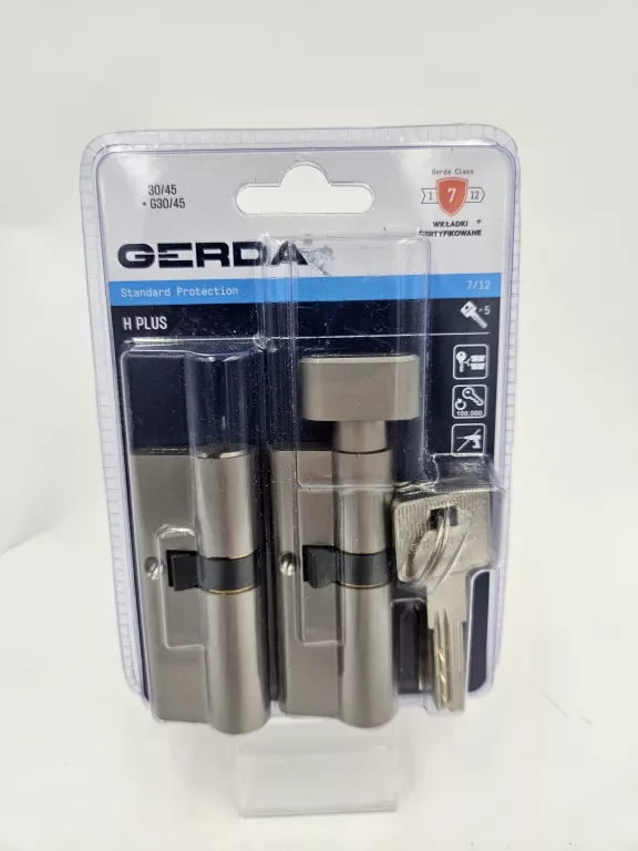 KOMPLET WKŁADEK GERDA H PLUS 30/45 +G30/45 NIKIEL SATYNOWY