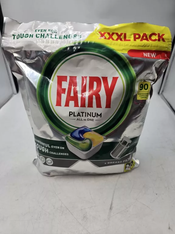 FAIRY PLATINUM ALL IN ONE PACK 90 KAPSUŁEK DO ZMYWARKI LEMON