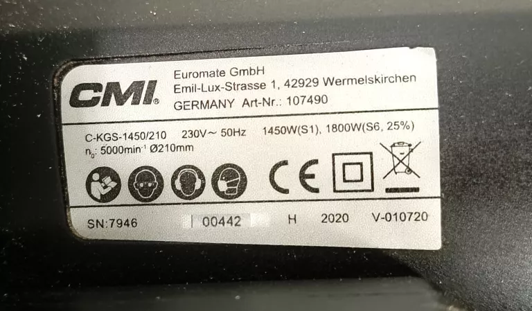 PIŁA UKOSOWA - STOŁOWA CMI 1450W 210MM