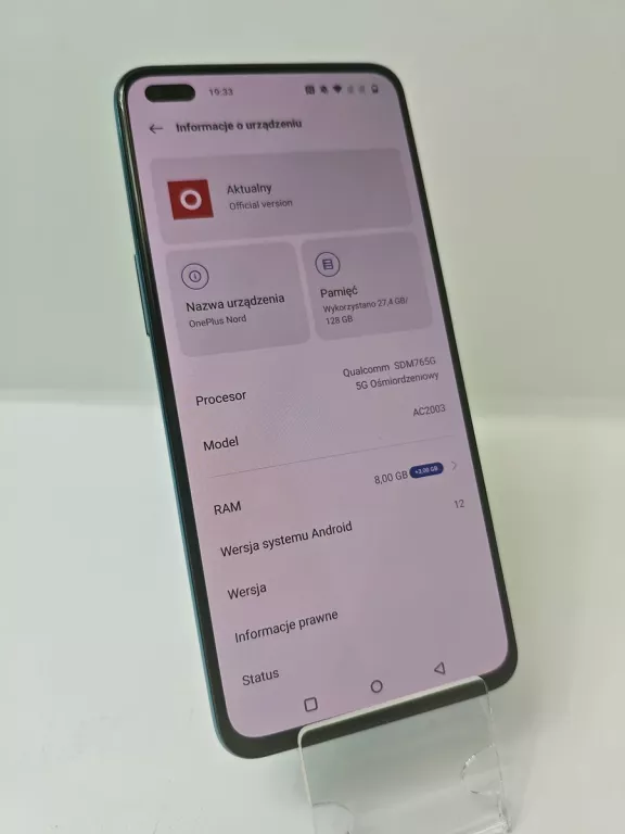 SMARTFON ONEPLUS NORD 8/128GB 5G 6.44" 90HZ SZARY