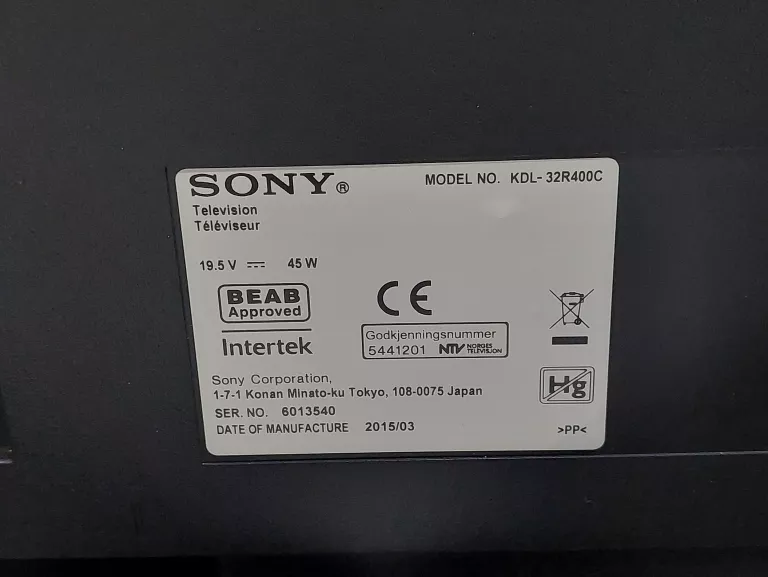 TELEWIZOR SONY KDL-32R400C 32 CALE